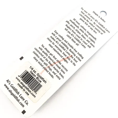 Al's gold fish Cucharilla, Níquel / Azul, 7g, Cuerpo Latón, #11524