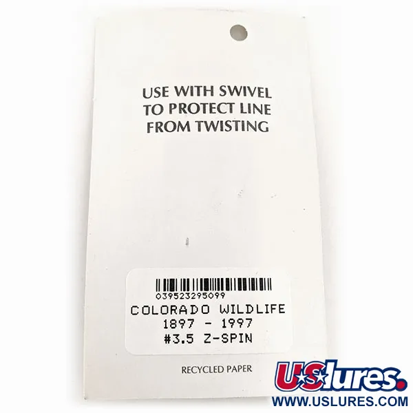 Wittmann Lures Z-Spin Anniversary Cucharilla, Plata/Azul/Oro, 5g, #11525