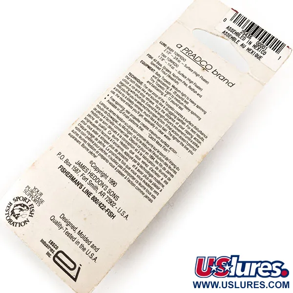 Heddon Tiny Torpedo Señuelo Superficie, Bass, 7g, Hélice, #X0360BB