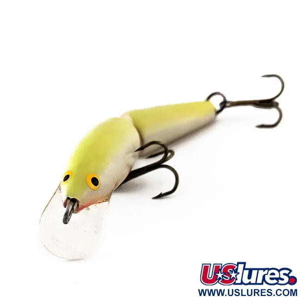 Rapala Jointed J9 Señuelo Articulado, Chartreuse, 7g, Balsa, #11572
