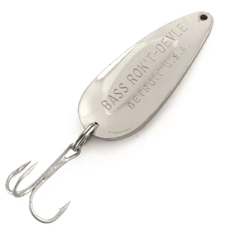 Dardevle Bass Rok'T-Devle Cucharilla, Níquel, 20g, Sello Detroit, #11601