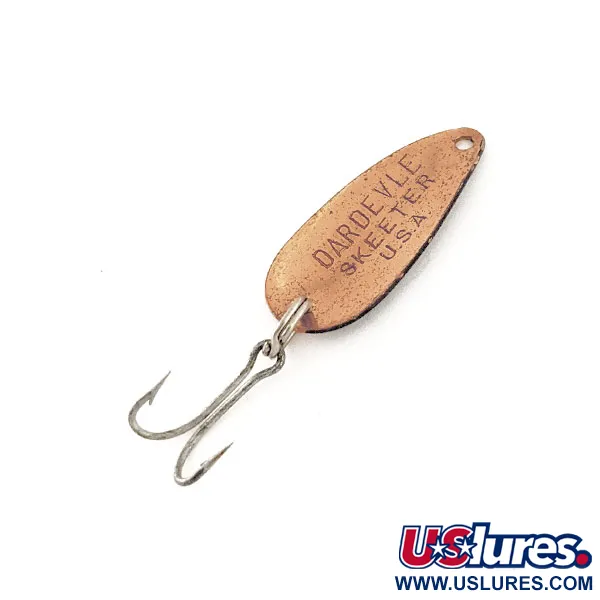 Dardevle Skeeter Cucharilla, Negro/Naranja/Cobre, 1g, Vintage, #11630