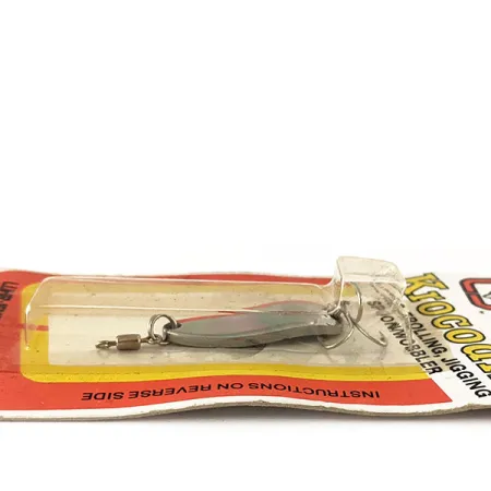 Luhr Jensen Krocodile Cucharilla, Níquel/Rojo, 4,7g, Fire Stripe, #1003