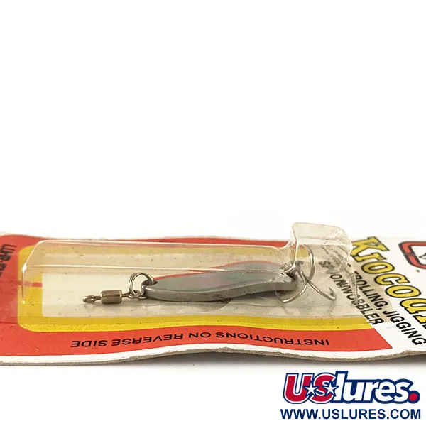 Luhr Jensen Krocodile Cucharilla, Níquel/Rojo, 4,7g, Fire Stripe, #1003