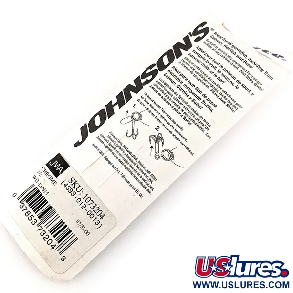 Johnson Sprite Cucharilla, Níquel, 14,2g, Aleta roja, #11673