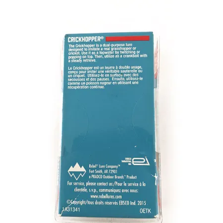 Rebel Crickhopper Ultralight Señuelo, Dorado, 2.6g, Topwater, #11678