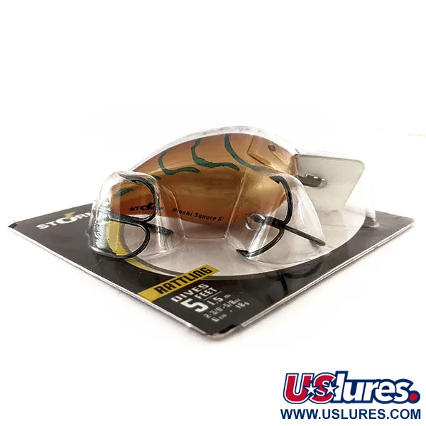 Storm Arashi Rattling Square 5 Crankbait, Rusty Craw, 18g, #11709