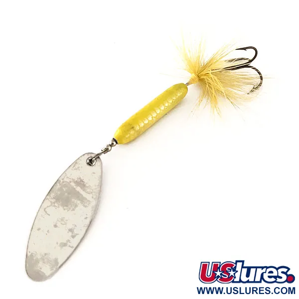Worden’s Original Rooster Tail 5 Cucharilla, Plata / Amarillo, 12g, #11714