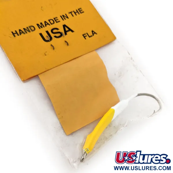 Doc's Goofy Jig Jig Pompano, Blanco / Amarillo, 7g, Hecho a Mano, #11757