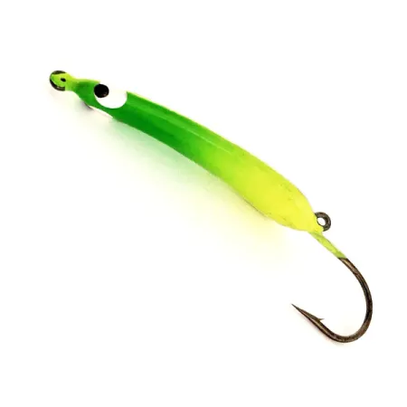 Jack's Jigs Ice Jig Vertical, Amarillo/Verde, 7g, Ojal Dorsal, #11759
