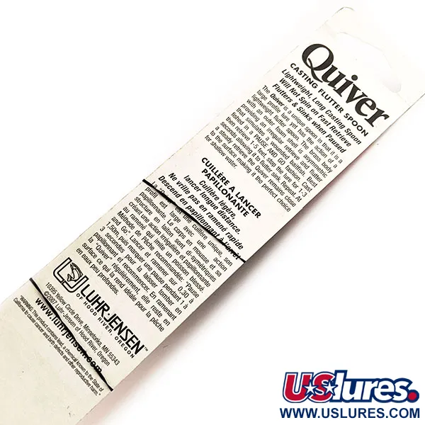 Luhr Jensen Quiver Cucharilla, Gris/Naranja, 39g, asimétrica, #11781