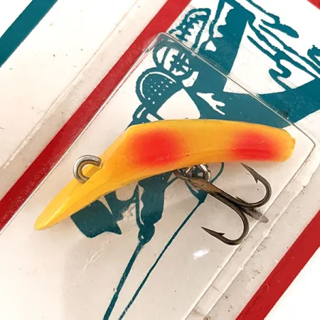 Kmart Kresge #318 Señuelo curricán, Yellow / Red, 2.5g, Vintage, #11828