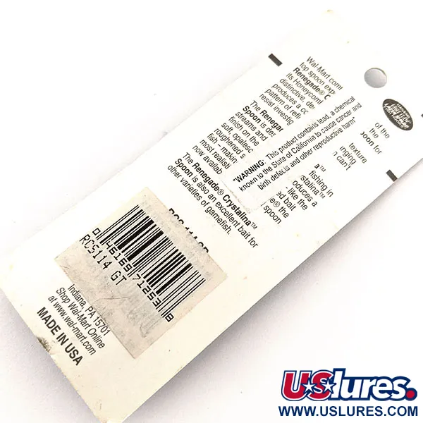 Renegade Crystalina Spoon Cucharilla, Negro/Oro/Naranja, 11g, #11830