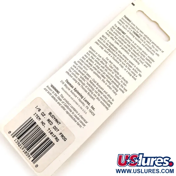 Thomas Buoyant Cucharilla, Frog, 4.7g, Trucha/Salmón, #T101FRG