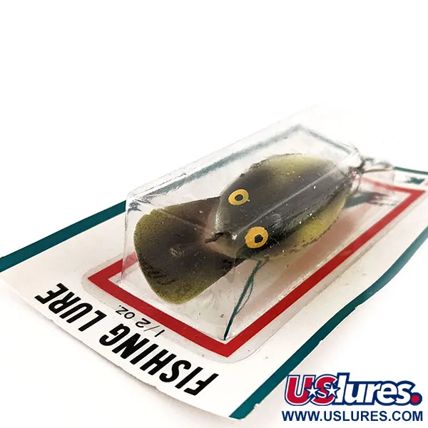 Kmart Kresge #K02 Crankbait, Amarillo/Negro/Glitter, 14g, #11835