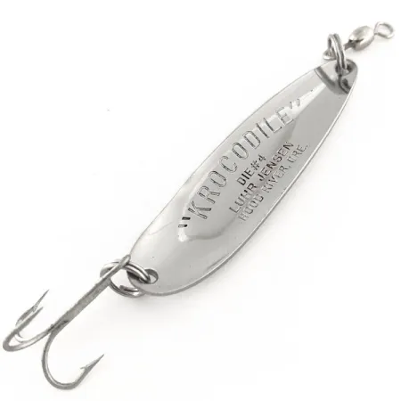 Luhr Jensen Krocodile Die #4 Cucharilla, Níquel/Azul, 14g, Retro, #11868