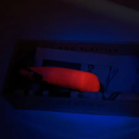 Flatfish F6 Helin Tackle UV Señuelo, Rojo Fluorescente, 3g, #11910