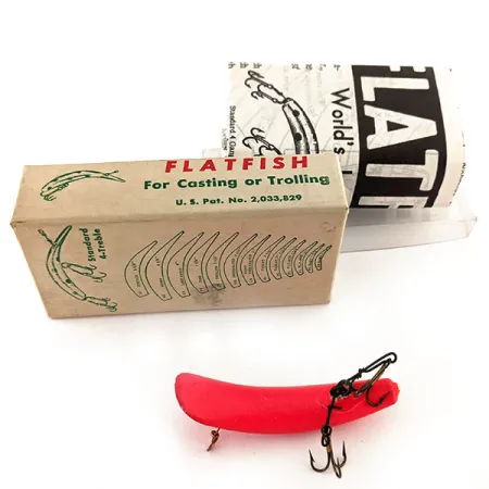 Flatfish F6 Helin Tackle UV Señuelo, Rojo Fluorescente, 3g, #11910