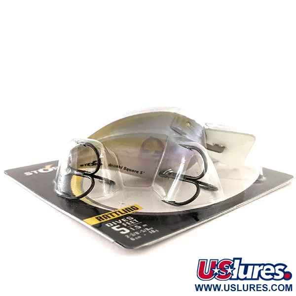 Storm Arashi Rattling Square 5 Crankbait, Ghost, 18g, Auto-ajuste, #11953