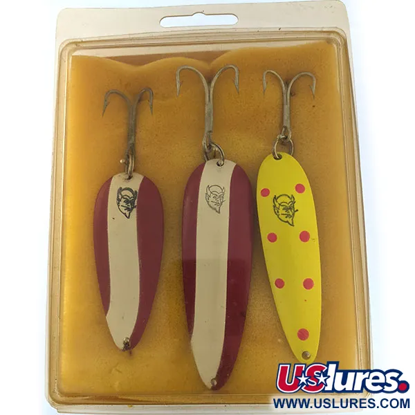 Eppinger Dardevle Kit Set cucharillas, Rojo-Blanco/Amarillo, #11955