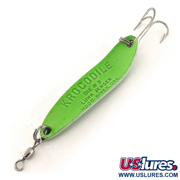 Luhr Jensen Krocodile Die #3 UV Cucharilla, Verde, 10g, UV, #11967
