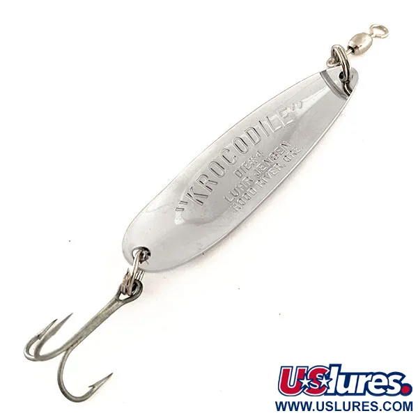 Luhr Jensen Krocodile Die #4 Cucharilla, Níquel/Azul, 14g, USA, #11969