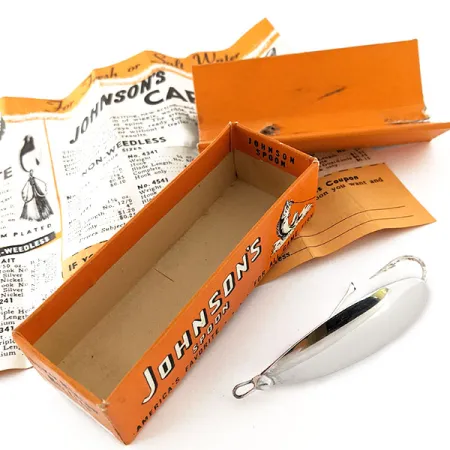 Weedless Johnson Silver Minnow Cuchara, Plata plateado, 12g, #12059