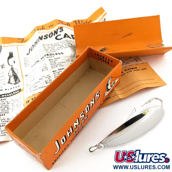 Weedless Johnson Silver Minnow Cuchara, Plata plateado, 12g, #12059