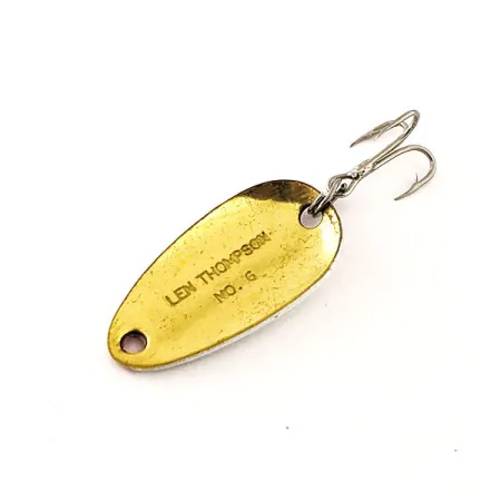 Len Thompson #6 Cucharilla, Rojo / Blanco / Oro, 3,5g, Latón, #12066