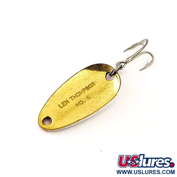 Len Thompson #6 Cucharilla, Rojo / Blanco / Oro, 3,5g, Latón, #12066