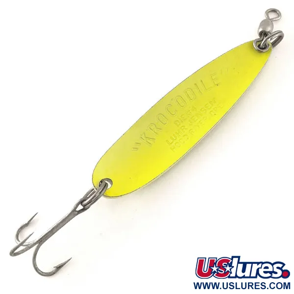 Luhr Jensen Krocodile Die #4 UV Cucharilla, Amarillo, 21g, UV, #12095