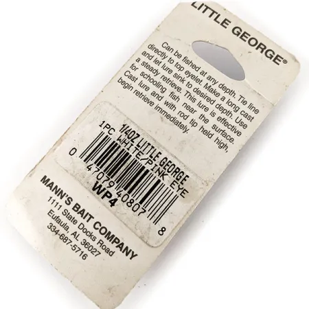 Mann's Little George Tail Spinner, Blanco/Níquel Mart., 12g, #12184