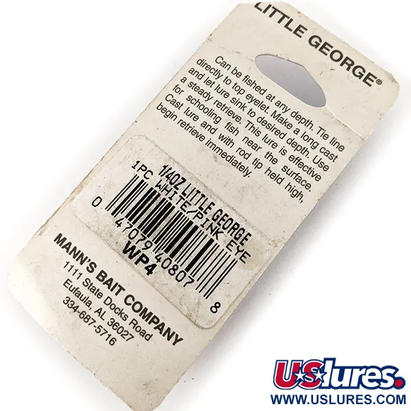 Mann's Little George Tail Spinner, Blanco/Níquel Mart., 12g, #12184