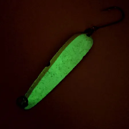 Luhr Jensen Flutter Spoon Glow Cucharilla, Níquel/Blanco/Amarillo, 4g, #12142