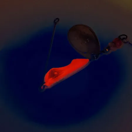 Erie Dearie Walleye Killer - UV Spinner, Rojo / Níquel, 14g, UV, #12160