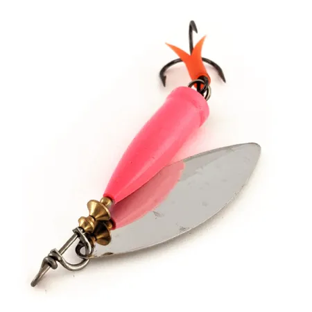 Blue Fox Super Vibrax Salmon UV Cucharilla, Níquel/Rosa, 33g, UV, #12161
