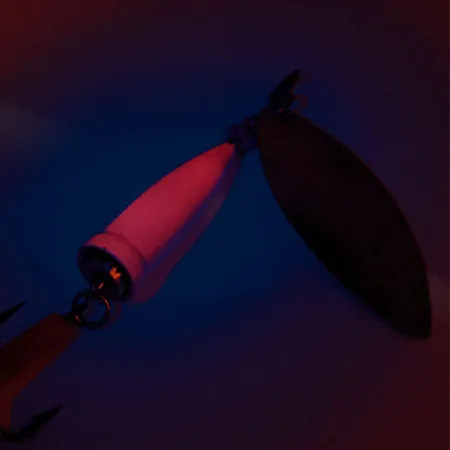 Blue Fox Super Vibrax Salmon UV Cucharilla, Níquel/Rosa, 33g, UV, #12161