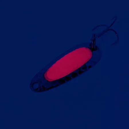 Nebco Pixee Cucharilla, Níquel Martillado / Rojo, 4.5g, Huevo, #12188