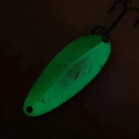 Seneca Little Cleo Glow Cucharilla, Vde/Bco/Níquel, 10g, #12190