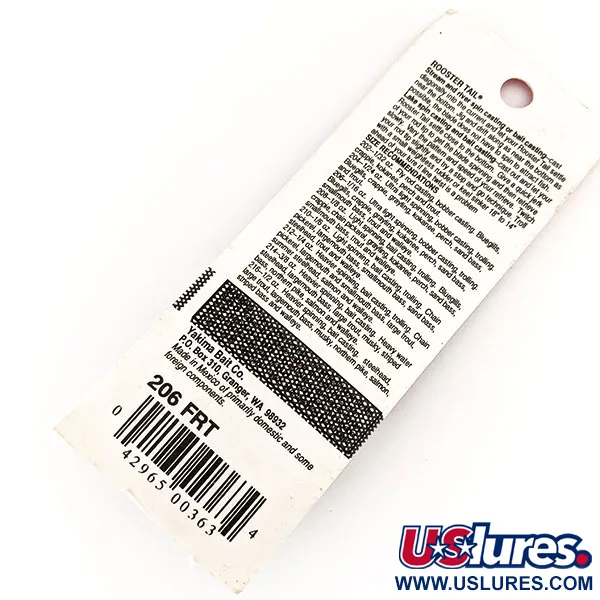 Yakima Bait Worden’s Original Rooster Tail, Fire Tiger, 1/16 oz, Cucharilla giratoria #17521