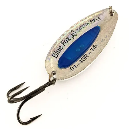 Blue Fox Rattlin Pixee Cuchara, Nickel / Blue, 24g, Sonajero, #12245