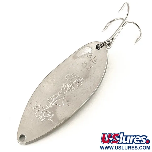 Little Cleo (Hula Girl) Cucharilla, Blanco/Verde/Brillos/Níquel, 21g, #12267