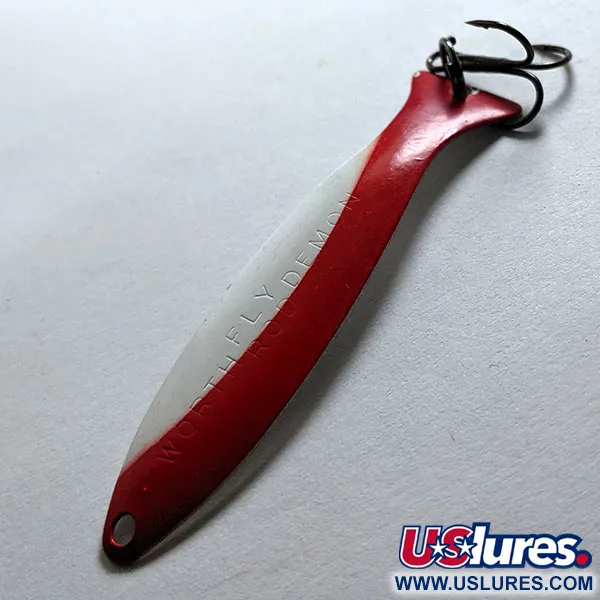 Worth Fly Rod Demon, 2,5g Rojo y Blanco, Cucharilla de Curricán #12273