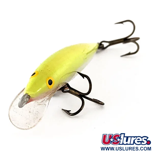 Rapala Original Floater F6 Señuelo, Chartreuse, 3g, Balsa, #12280