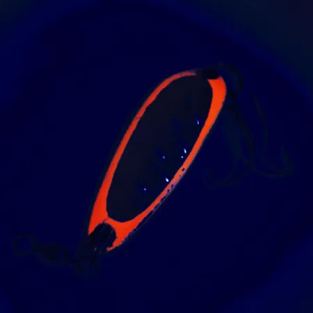 Luhr Jensen Krocodile Cucharilla, Rojo / Latón, 9g, UV Glow, #12316