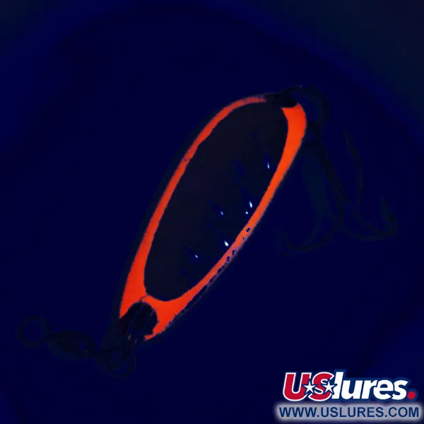 Luhr Jensen Krocodile Cucharilla, Rojo / Latón, 9g, UV Glow, #12316