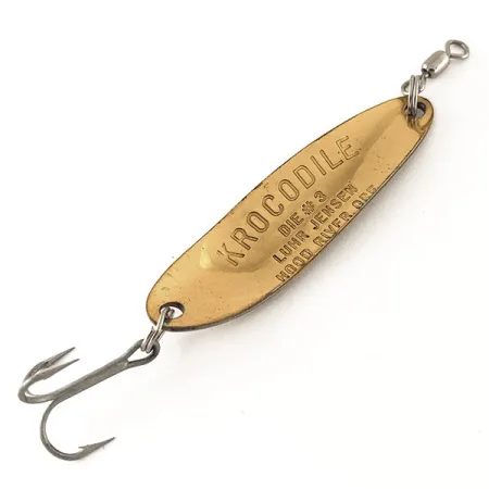 Luhr Jensen Krocodile Die #3 UV Cucharilla, Latón/Rojo, 10g, UV, #12325