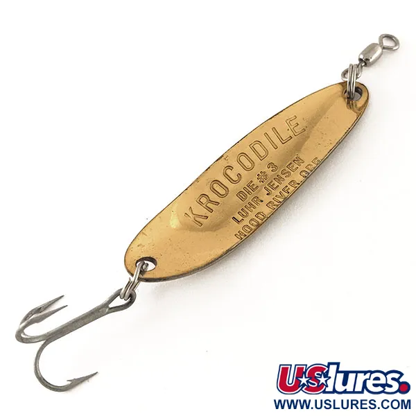 Luhr Jensen Krocodile Die #3 UV Cucharilla, Latón/Rojo, 10g, UV, #12325