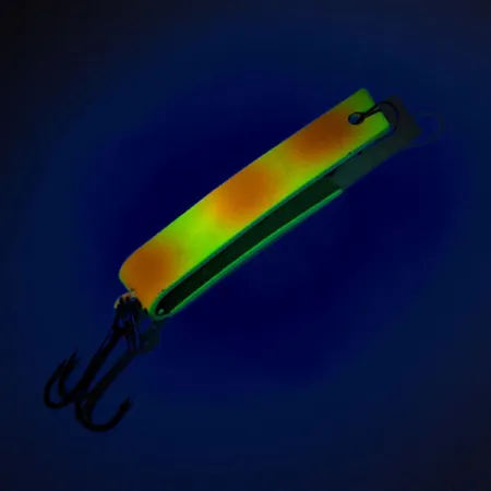 Cucharilla South Bend Super-Duper 503 UV, Chartreuse/Rojo, 4.3g, #12331