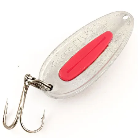 Nebco Pixee UV Cucharilla, Níquel Martilleado/Rojo, 24g, UV, #12362